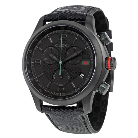 gucci mens chronograph watch|gucci gunmetal tone chronograph watch.